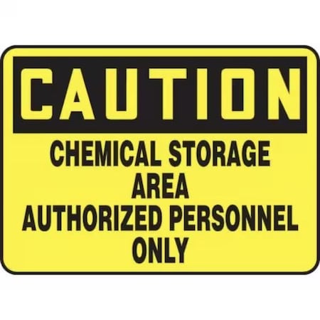 Accuform OSHA CAUTION SAFETY SIGN CHEMICAL MCHL626VP MCHL626VP